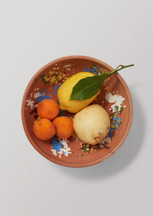 Casa de Folklore Splatter Fruit Bowl | Terracotta/Multi
