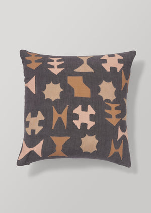 Applique Forms Cushion Cover | Anthracite/Multi
