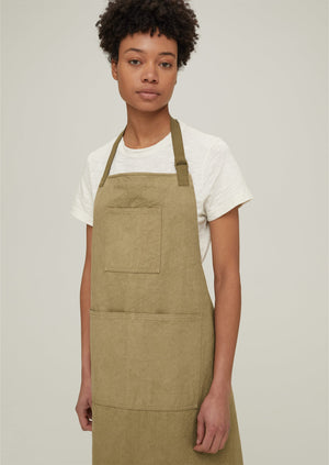 Cotton Canvas Project Apron | Stone Green