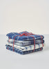 Set of Four Hand Woven Check Napkins | Mixed Blues