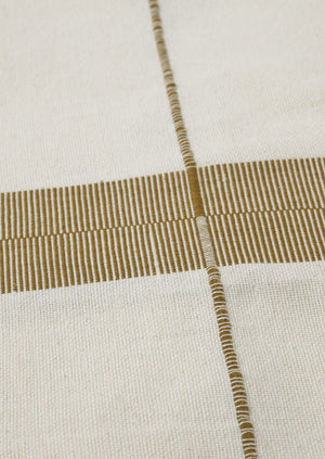 Hand Woven Cotton Tablecloth | Ecru/Olive