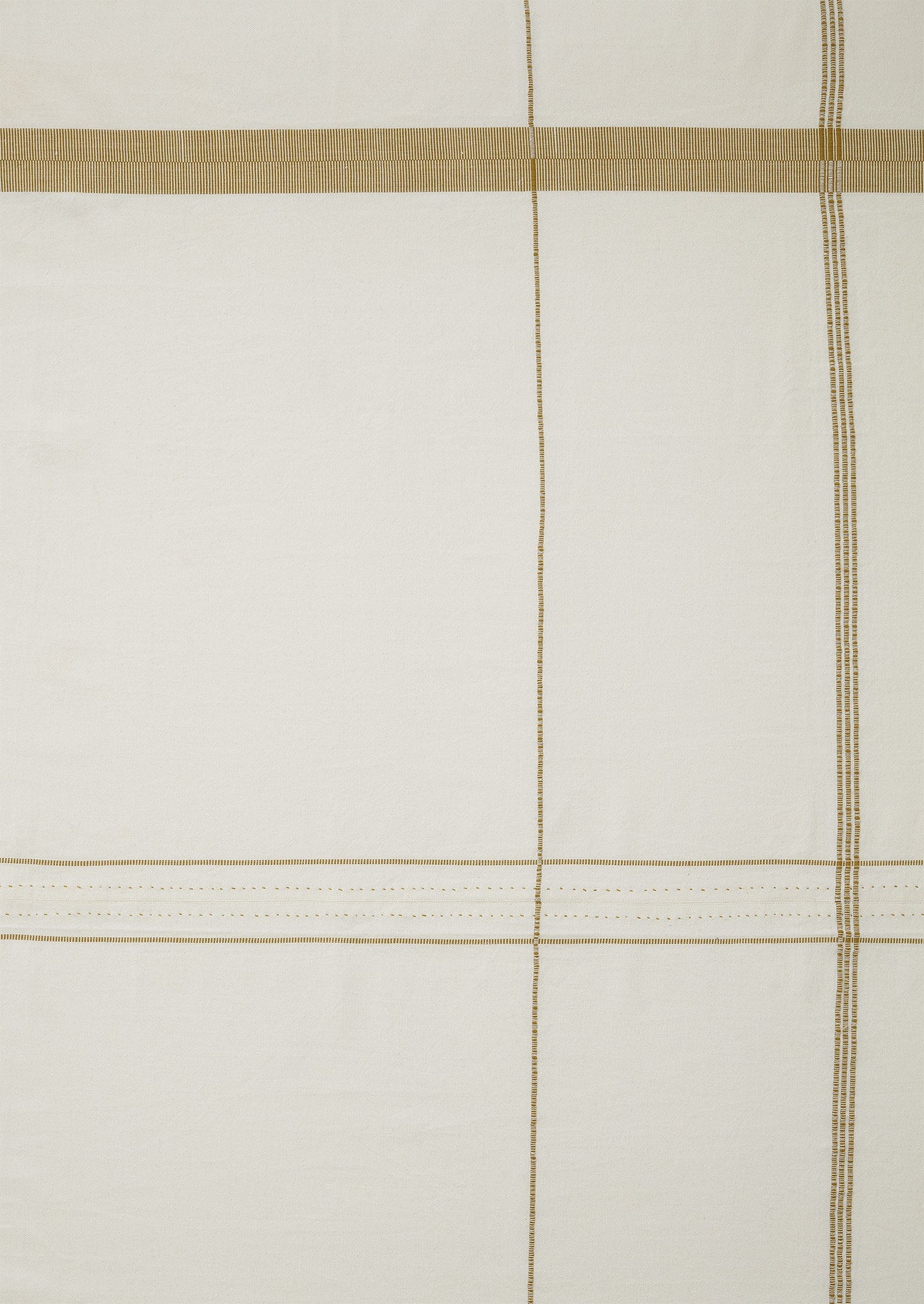 Hand Woven Cotton Tablecloth | Ecru/Olive