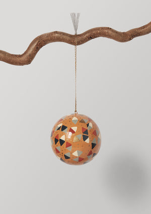 Tangram Hand Painted Bauble | Harvest Gold/Copper