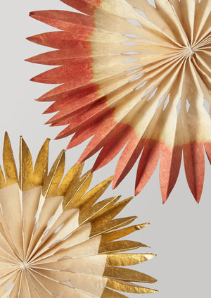 Hanging Dip Dyed Paper Rosette Set | Multi