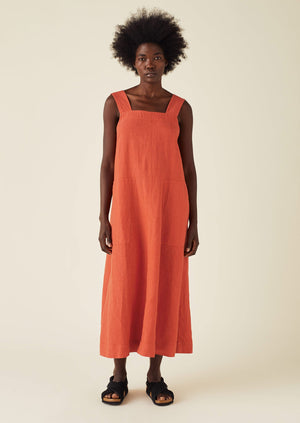 Garment Dyed Linen Sun Dress | Poppy
