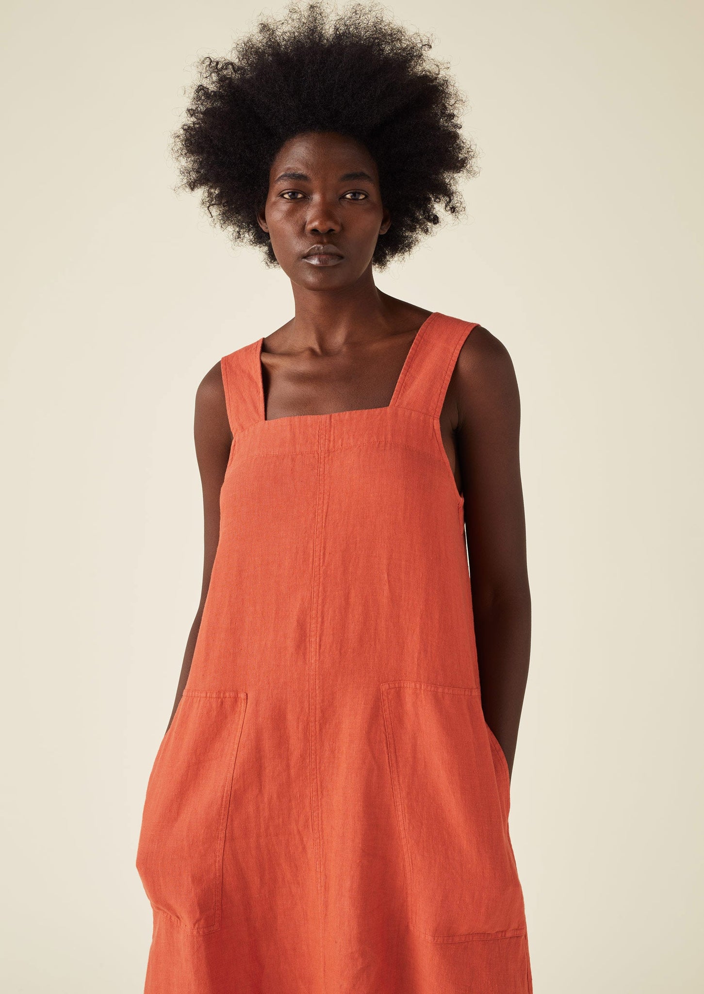 Garment Dyed Linen Sun Dress | Poppy