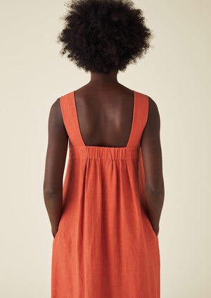 Garment Dyed Linen Sun Dress | Poppy
