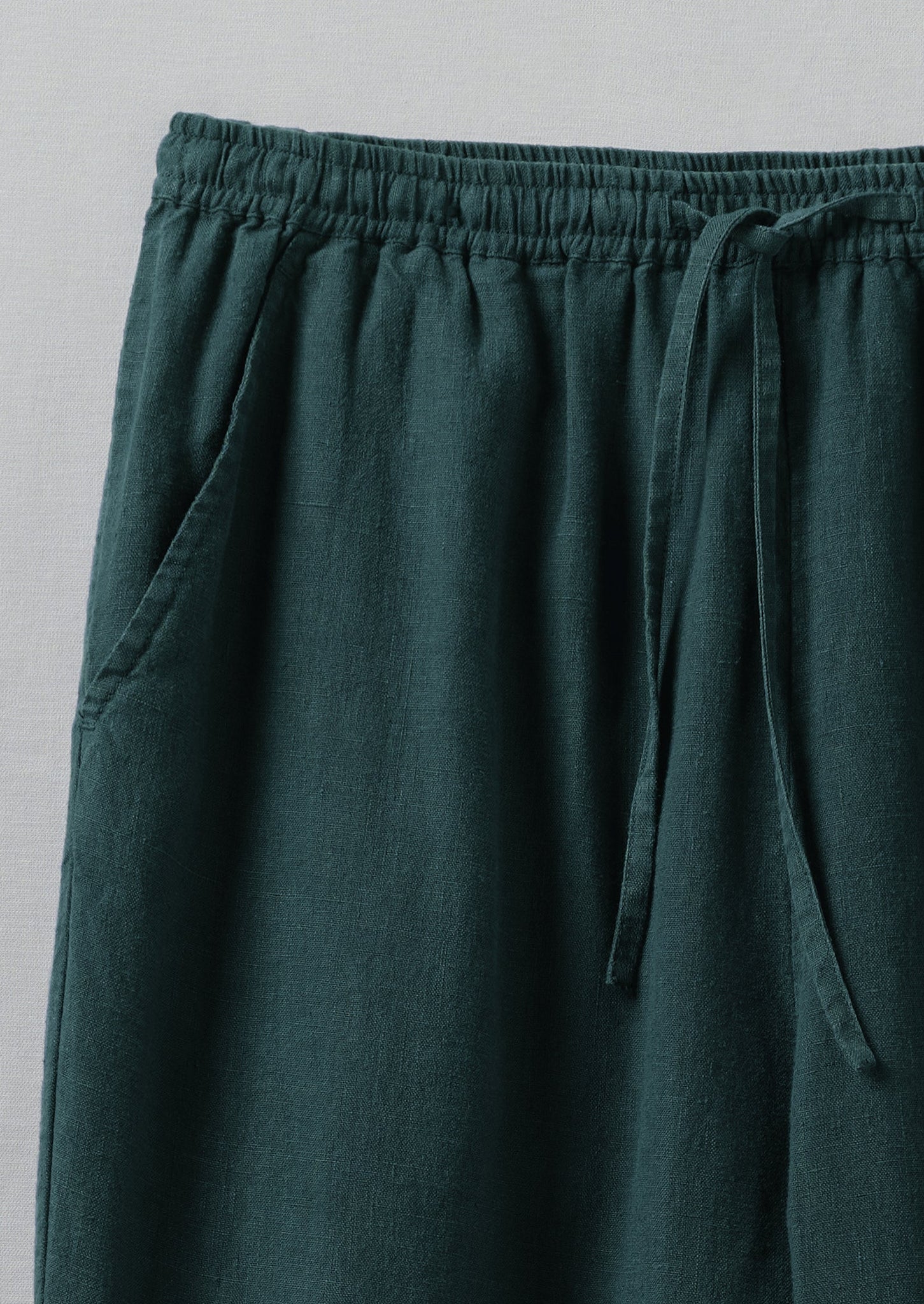 Garment Dyed Linen Pull On Trousers | Puck