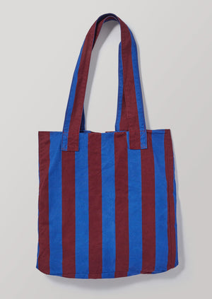 Kate Sheridan Waxed Cotton Tote Bag | Plum/Navy