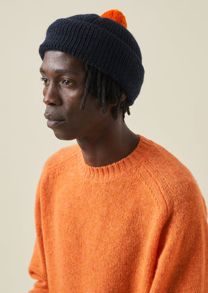 Heimat Signal Bobble Hat | Ink/Rescue Orange