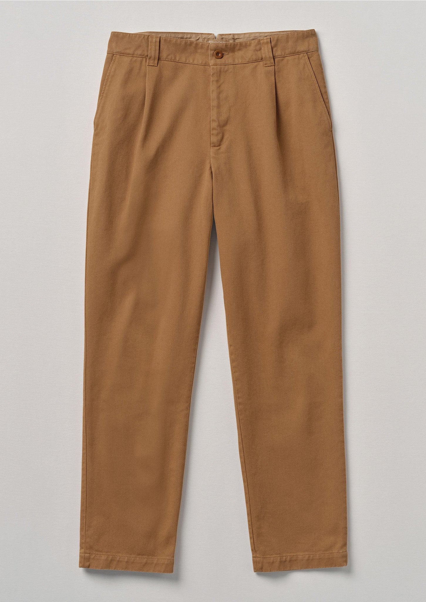 Wes Organic Cotton Tapered Trousers | Pecan