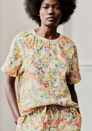 Harlequin Print Organic Cotton Pyjamas | Gardenia