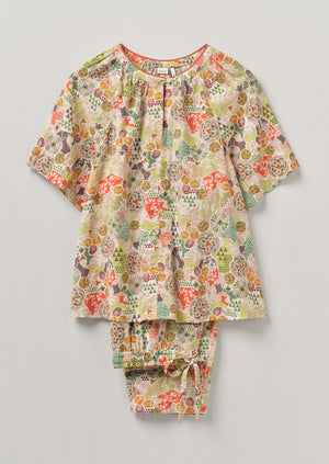 Harlequin Print Organic Cotton Pyjamas | Gardenia