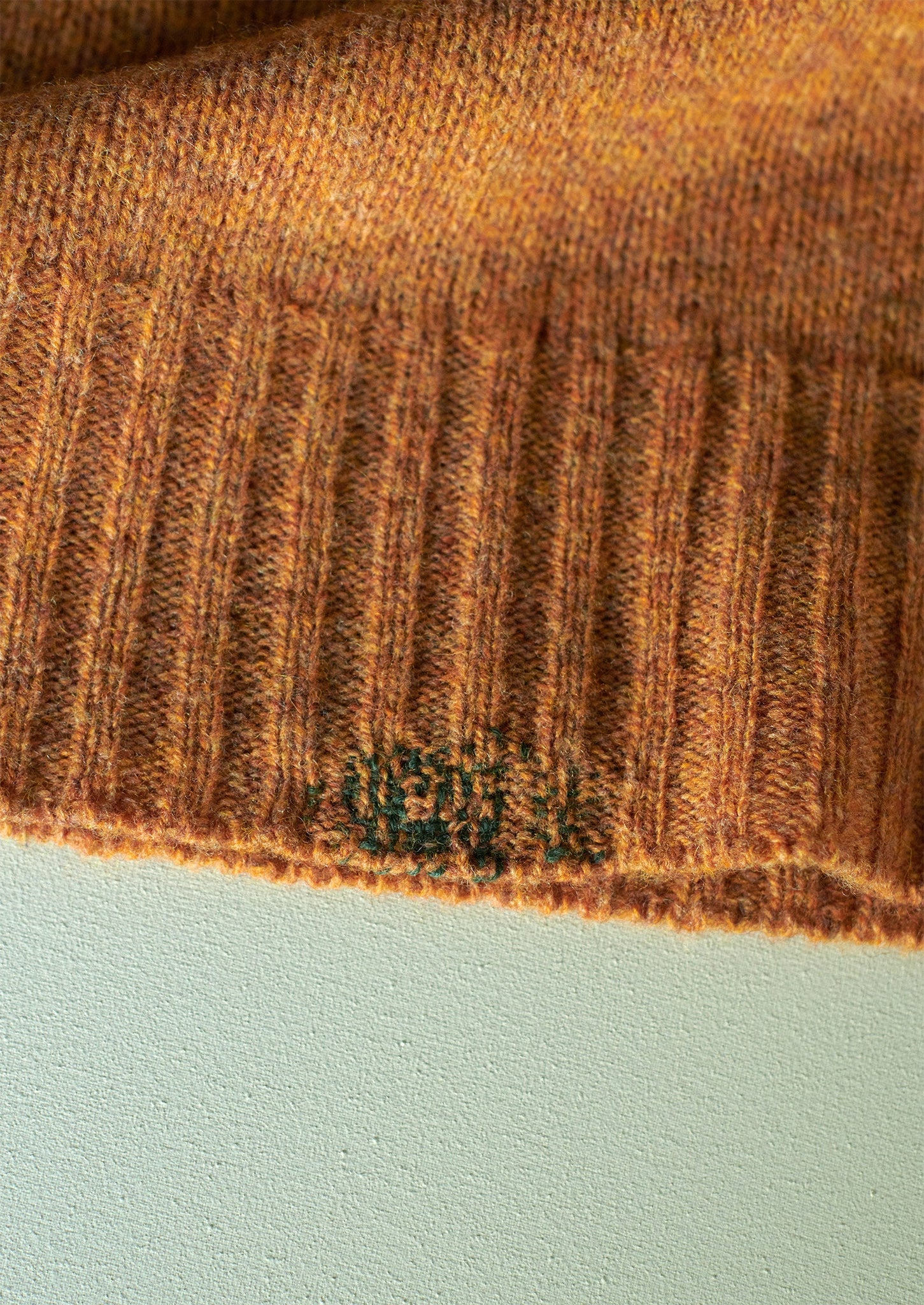 Renewed Wool Raglan Neat Sweater Size S | Cumin
