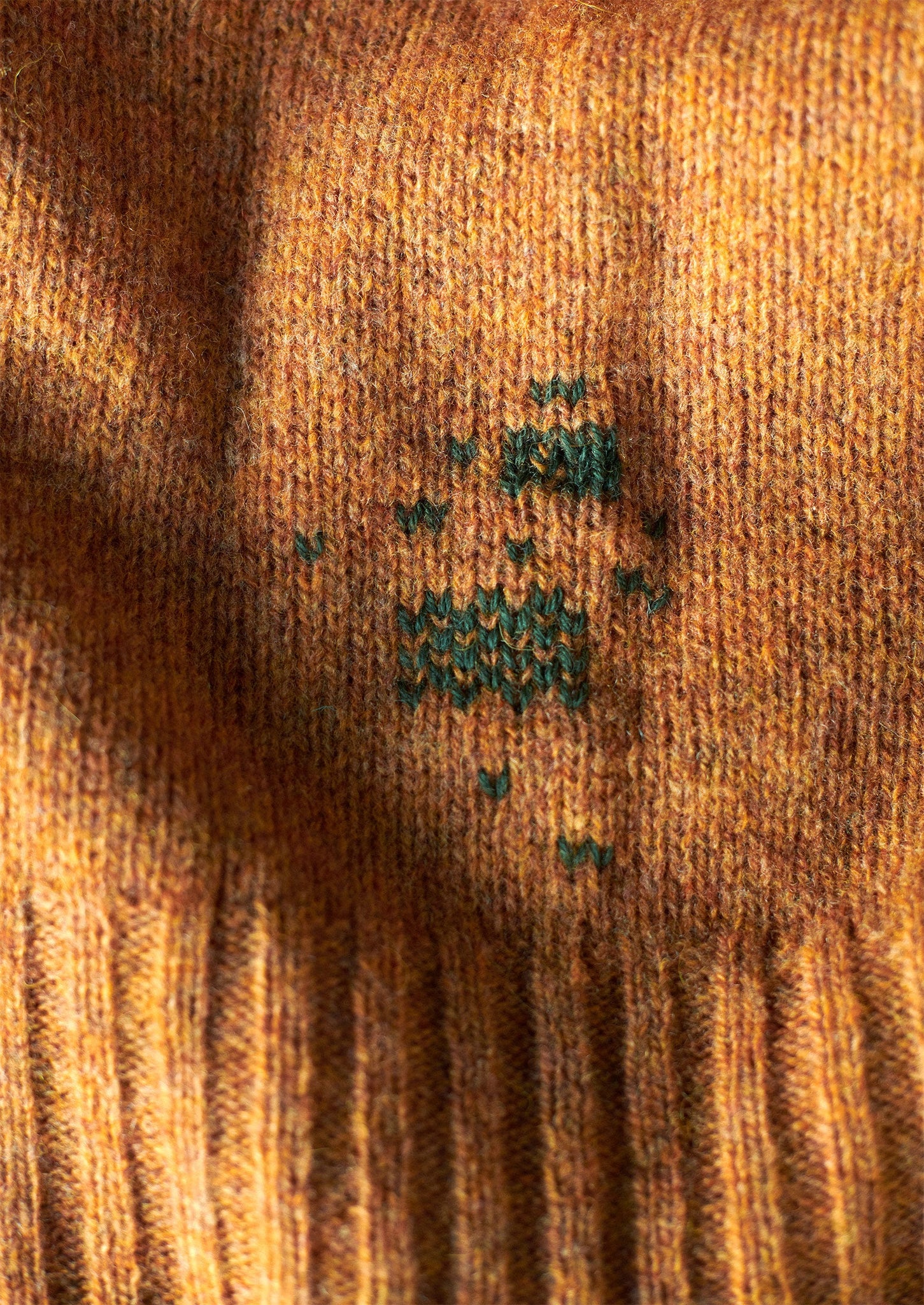 Renewed Wool Raglan Neat Sweater Size S | Cumin