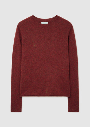 Renewed Wool Cashmere Neat Sweater Size M | Rust Melange