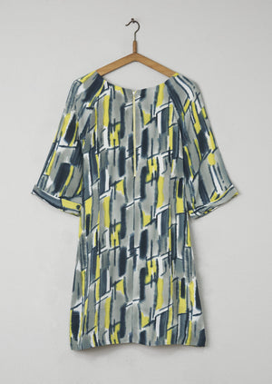 Reworn Printed Tunic Dress Size 12 (056) | Multi