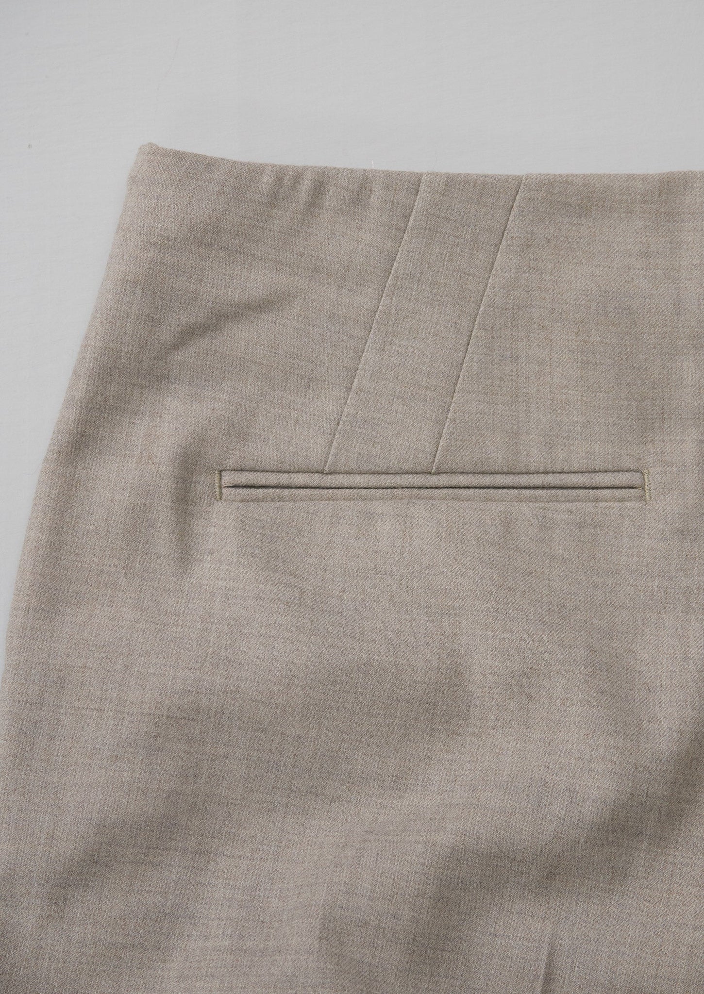 Reworn Textured Slim Leg Trousers Size 12 (084) | Natural
