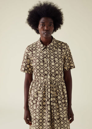Selma Sea Flower Cotton Shirt Dress | Bark