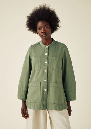 Garment Dyed Lightweight Organic Denim Jacket | Willow
