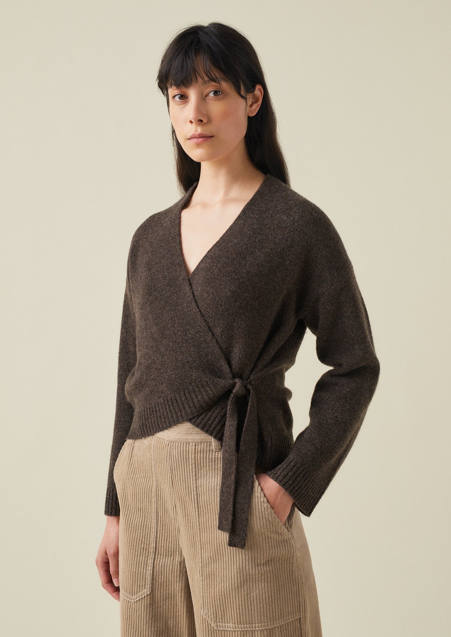 Wool Cashmere Wrap Cardigan | Bark