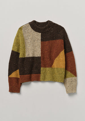 Colour Block Donegal Sweater | Multi