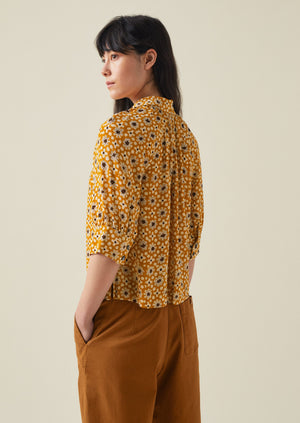 Dotty Print Crepe Shirt | Ginger