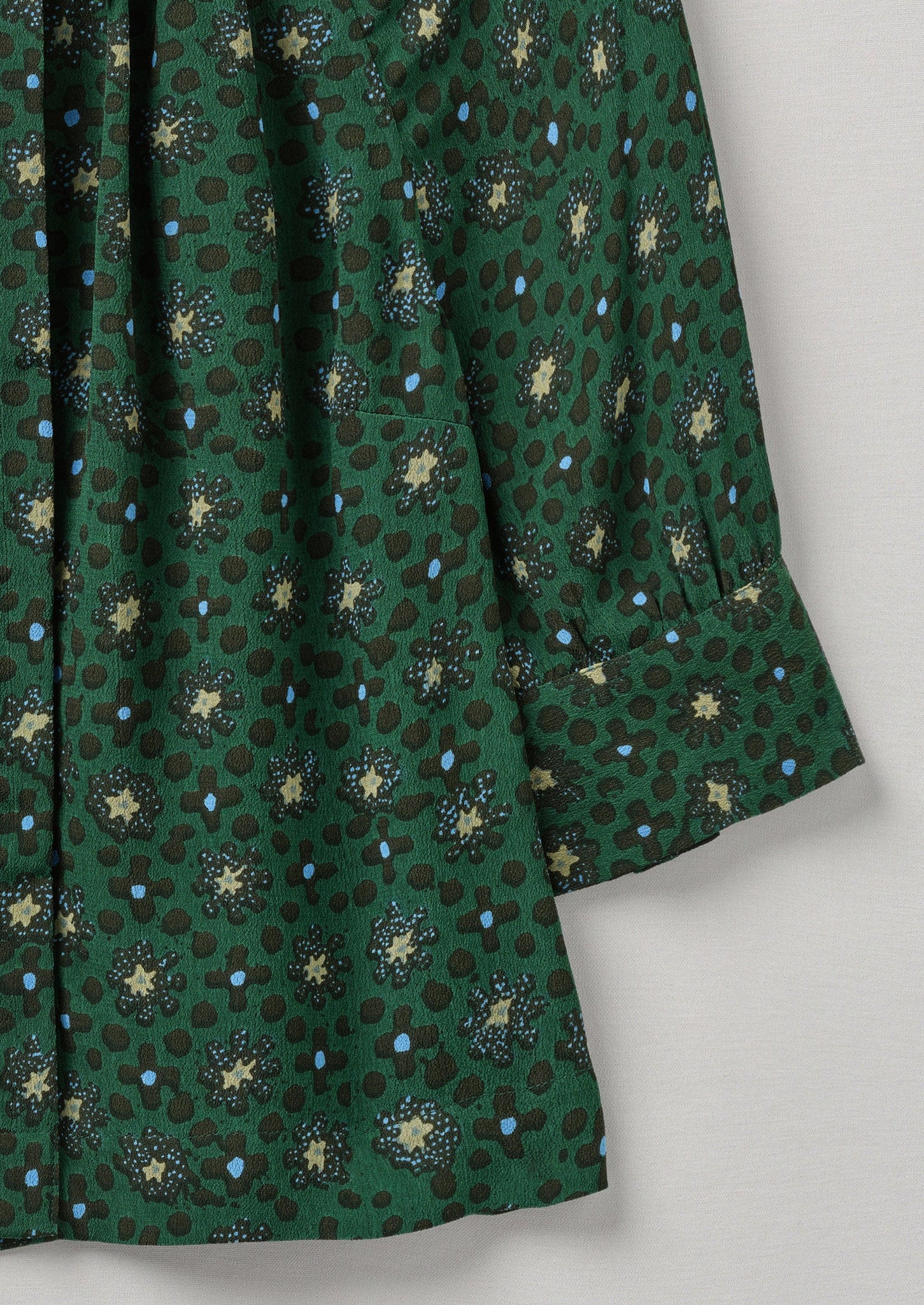 Dotty Print Crepe Shirt | Posy Green