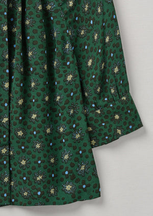 Dotty Print Crepe Shirt | Posy Green